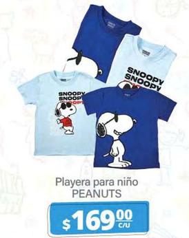 Oferta de Peanuts - Playera Para Niño  por $169 en La Comer