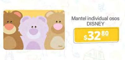 Oferta de Disney - Mantel Individual Osos por $32.8 en La Comer