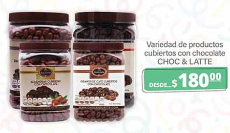 Oferta de Choc&latte - Variedad De Productos Cubiertos Con Chocolate  por $180 en La Comer