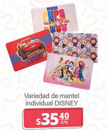 Oferta de Disney - Variedad De Mantel Individual por $35.4 en La Comer