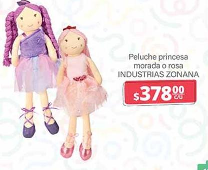 Oferta de Industrias Zonana - Peluche Princesa Morada O Rosa por $378 en La Comer