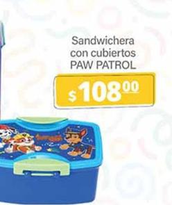 Oferta de Paw Patrol - Sandwichera Con Cubiertos por $108 en La Comer
