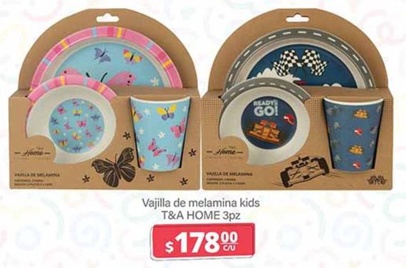 Oferta de  T&A Home - Vajilla De Melamina Kids por $178 en La Comer