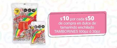 Oferta de Tamborines - $10 Por Cada $50 De Compra En Dulce De Tamarindo Enchilado en La Comer