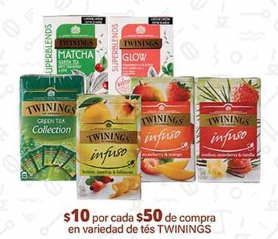 Oferta de Twining's - $10 Por Cada $50 De Compra En Variedad De Tés en La Comer
