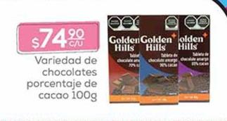 Oferta de Golden Hills - Variedad De Chocolates Porcentaje De Cacao por $74.9 en Fresko