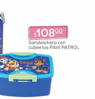 Oferta de Paw Patrol - Sandwichera Con Cubiertos por $108 en Fresko