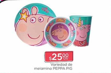 Oferta de Peppa Pig - Variedad De Melamina por $25 en Fresko