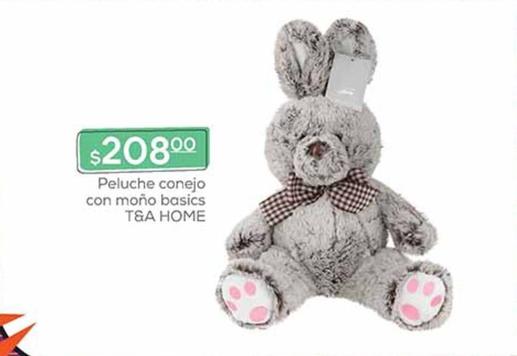 Oferta de T&A Home - Peluche Conejo Con Moño Basics  por $208 en Fresko