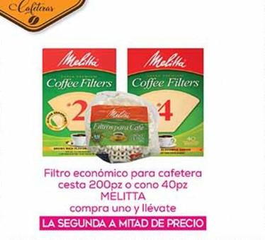 Oferta de Melitta - Filtro Económico Para Cafetera Cesta en Fresko