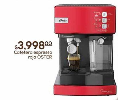 Oferta de Oster - Cafetera Espresso Roja por $3998 en Fresko