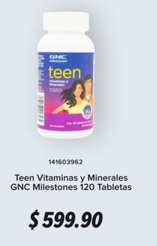 Oferta de Gnc - Teen Vitaminas Y Minerales Milestones 120 Tabletas por $599.9 en GNC