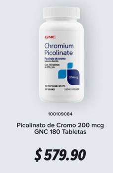Oferta de Gnc - Picolinato De Cromo 200 Mcg 180 Tabletas en GNC