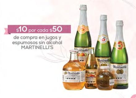 Oferta de $10 Por Cada $50 De Compra En Jugos Y Espumosos Sin Alcohol Martinelli's en Fresko