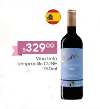 Oferta de Cune - Vino Tinto Tempranillo por $329 en Fresko