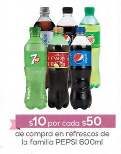 Oferta de $10 Por Cada $50 De Compra En Refrescos De La Familia Pepsi en Fresko
