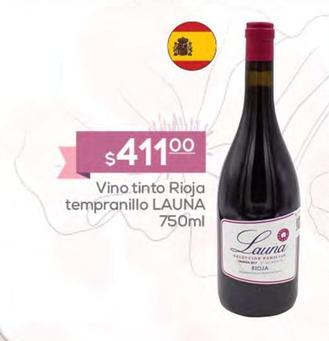 Oferta de Launa - Vino Tinto Rioja Tempranillo  por $411 en Fresko