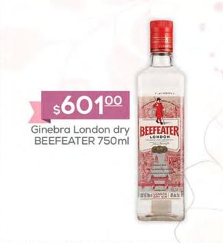 Oferta de Beefeater - Ginebra London Dry por $601 en Fresko