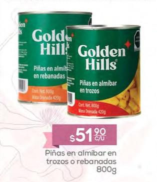Oferta de Golden Hills - Piñas En Almíbar En Trozos O Rebanadas por $51.9 en Fresko