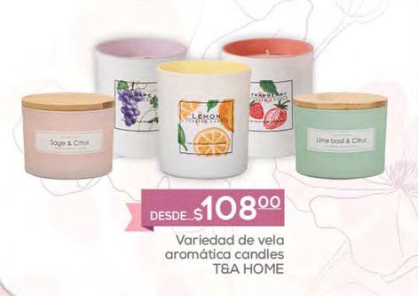 Oferta de T&A Home - Variedad De Vela Aromática Candles  por $108 en Fresko