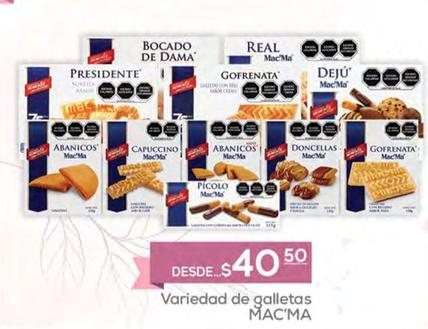 Oferta de Mac'Ma - Variedad De Galletas por $40.5 en Fresko