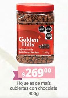 Oferta de Golden Hills - Hojuelas De Maiz Cubiertas Con Chocolate  por $269 en La Comer