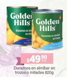 Oferta de Golden Hills - Duraznos En Almíbar En Trozos O Mitades por $49.9 en La Comer