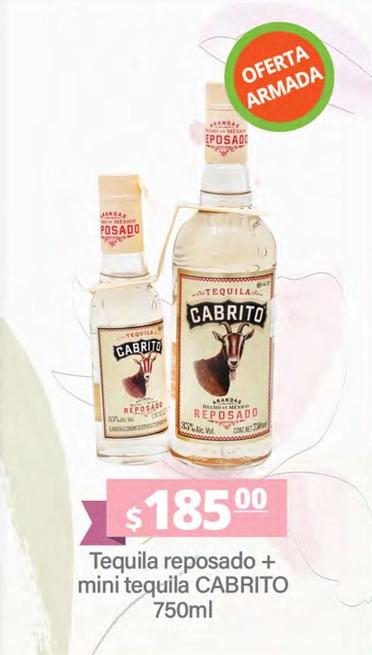 Oferta de Cabrito - Tequila Reposado + Mini Tequila  por $185 en La Comer