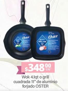 Oferta de Oster - Wok 4.1qt O Grill Cuadrada 11" De Aluminio Forjado  por $348 en La Comer