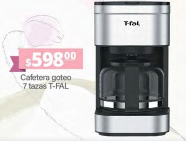 Oferta de T Fal - Cafetera Goteo 7 Tazas  por $598 en La Comer