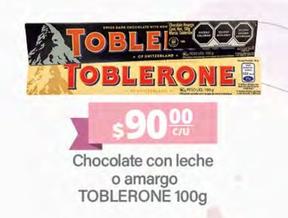 Oferta de Toblerone - Chocolate Con Leche O Amargo  por $90 en La Comer