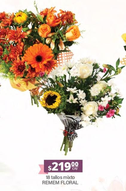 Oferta de Remem Floral - 18 Tallos Mixto por $219 en La Comer