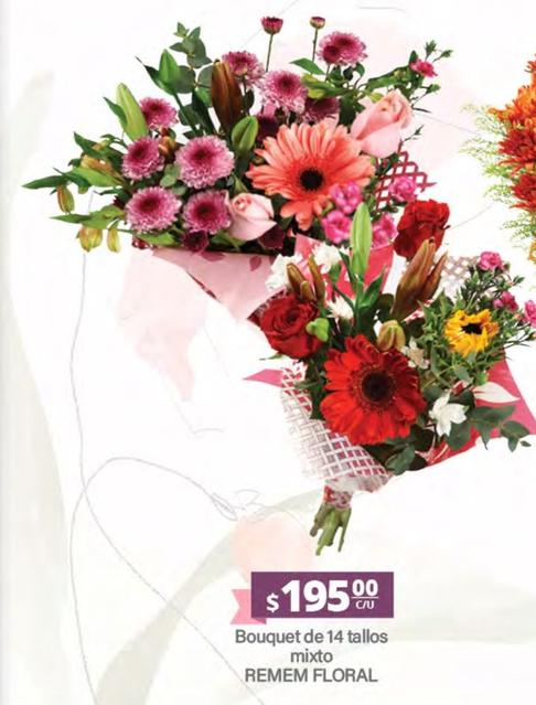 Oferta de Remem Floral - Bouquet De 14 Tallos Mixto por $195 en La Comer