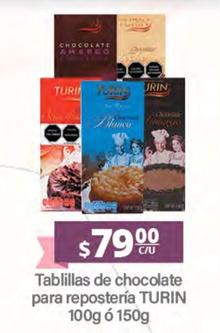 Oferta de Turin - Tablillas De Chocolate Para Repostería por $79 en La Comer