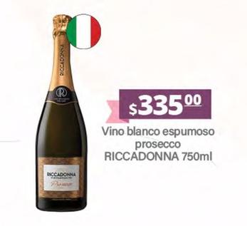 Oferta de Riccadonna - Vino Blanco Espumoso Prosecco por $335 en La Comer