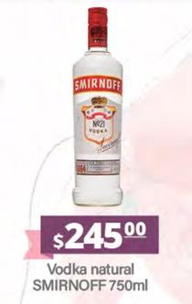 Oferta de Smirnoff - Vodka Natural por $245 en La Comer