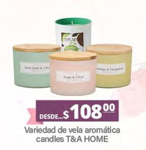 Oferta de T&A Home - Variedad De Vela Aromática Candles  por $108 en La Comer