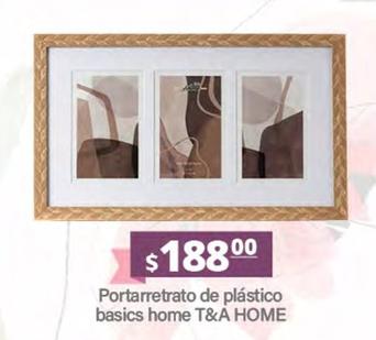 Oferta de T&A Home - Portarretrato De Plástico Basics Home  por $188 en La Comer