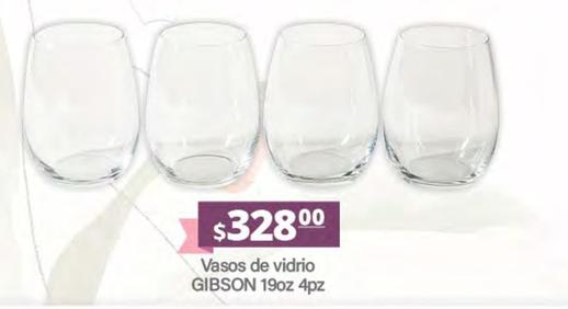 Oferta de Gibson - Vasos De Vidrio por $328 en La Comer