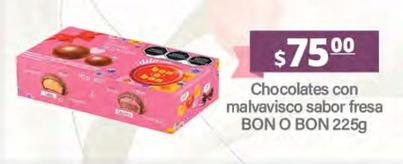 Oferta de Bon O Bon - Chocolates Con Malvavisco Sabor Fresa por $75 en La Comer