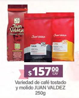 Oferta de Juan Valdez - Variedad De Café Tostado Y Molido por $157 en La Comer