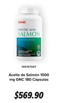 Oferta de Gnc - Aceite De Salmón 1000 Mg 180 Cápsulas por $569.9 en GNC
