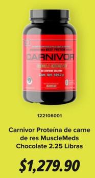 Oferta de MuscleMeds - Carnivor Proteína De Carne De Res Chocolate por $1279.9 en GNC