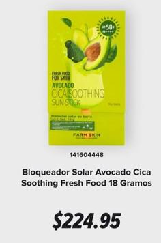 Oferta de Farm Skin - Bloqueador Solar Avocado Cica Soothing Fresh Food por $224.95 en GNC