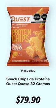 Oferta de Quest - Snack Chips De Proteína Queso por $79.9 en GNC