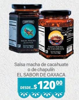 Oferta de El Sabor De Oaxaca - Desde Salsa Macha De Cacahuate O De Chapulín por $120 en La Comer