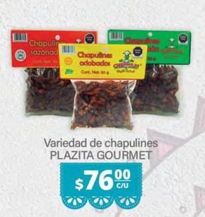 Oferta de Plazita Gourmet - Variedad De Chapulines por $76 en La Comer