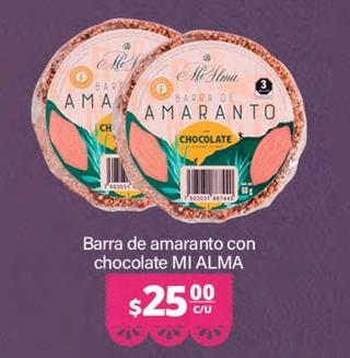 Oferta de Mi Alma - Barra De Amaranto Con Chocolate por $25 en La Comer