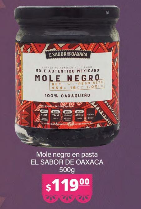 Oferta de El Sabor De Oaxaca - Mole Negro En Pasta por $119 en La Comer