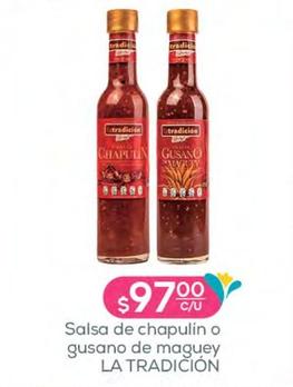 Oferta de La Tradicion - Salsa De Chapulin O Gusano De Maguey  por $97 en Fresko
